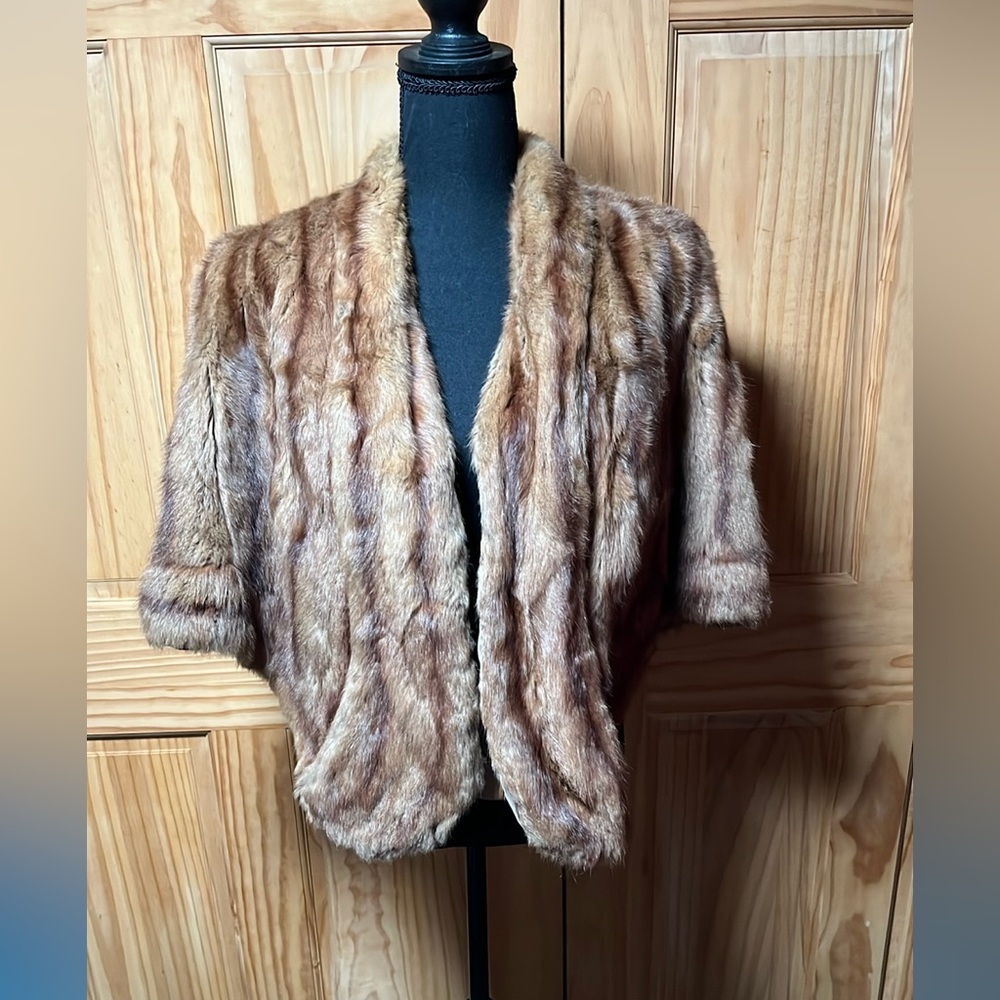 Vintage Fur Bolero Shrug